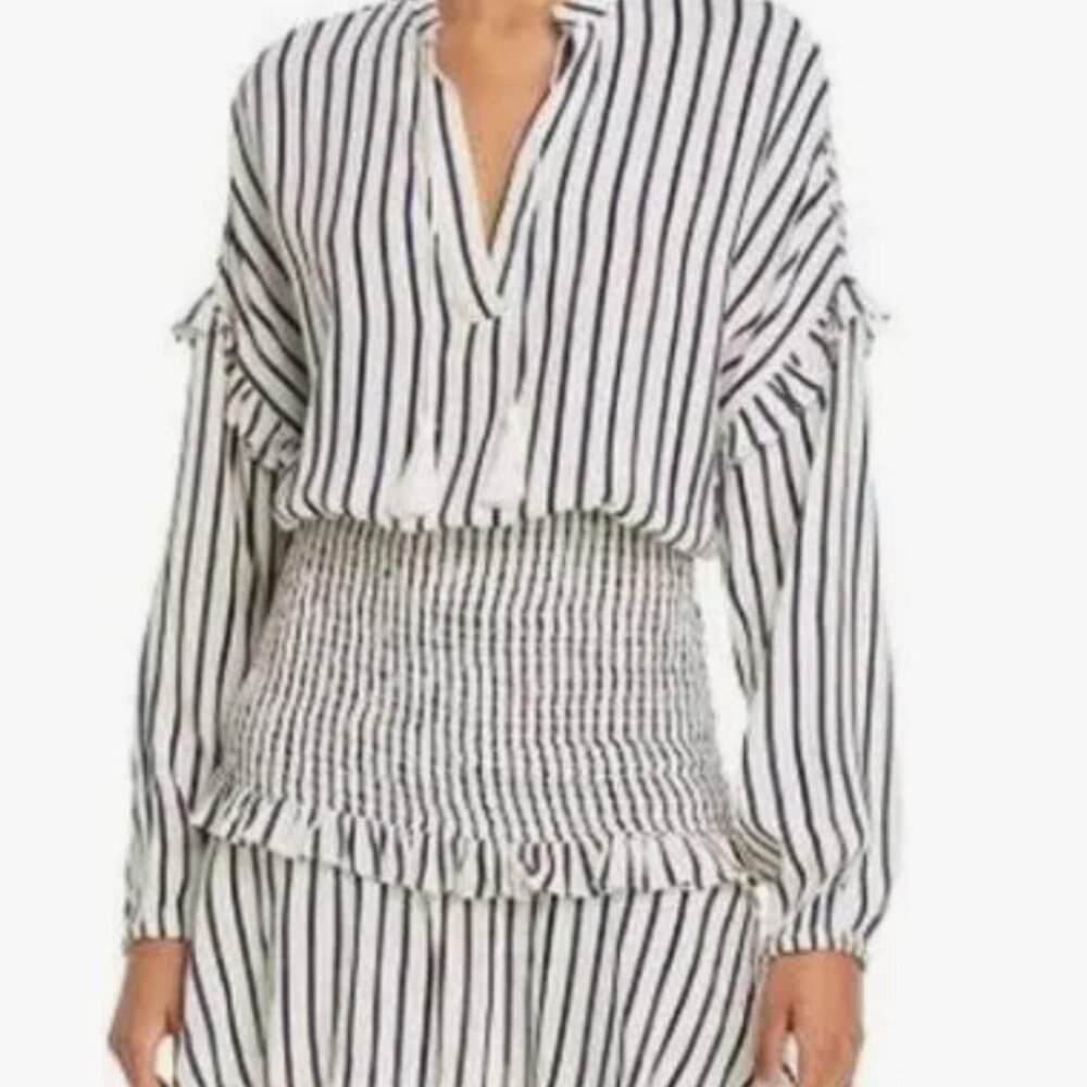 Black and White Striped Aqua dress
